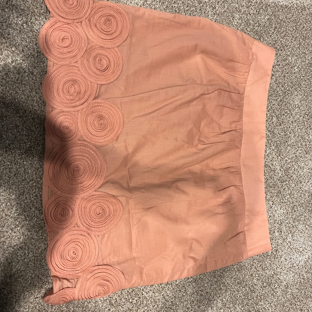 BCBG Elegant Pink Skirt with Swirl Design